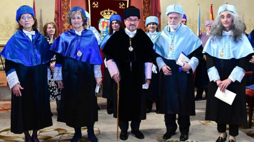 Teresa Barral (izqda), Claire Chenu, Antonio López, Francesco Tonucci y Belén Caballo.
