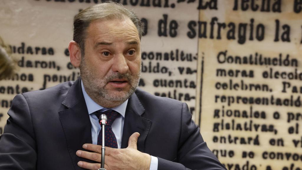 El exministro José Luis Ábalos en la comisión de investigación del Senado.