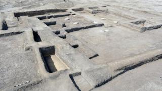 The remains of the royal rest residence found in the Sinai Desert.