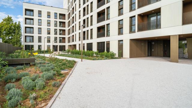 Una de las promociones de la Rosilla, en Vallecas, promovida por la EMVS.