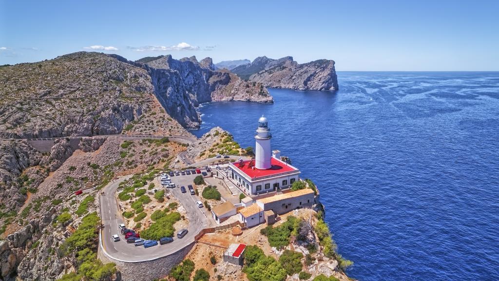 Imagen del faro del Cabo de Formentor, en Mallorca.