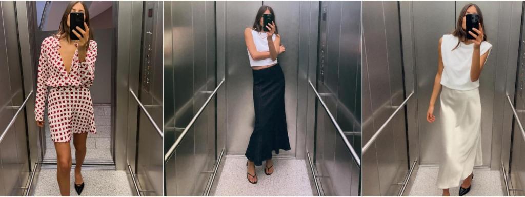 Collage con faldas de Zara.