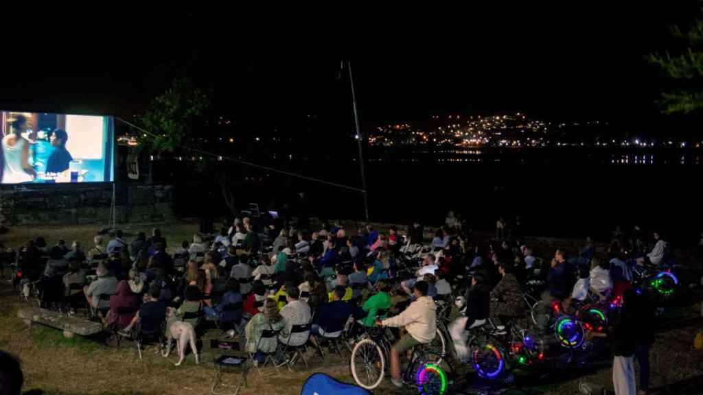 Celebración del festival Cinema a Pedales en Nigrán (Pontevedra).