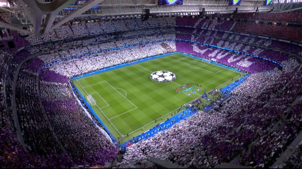 Mosaico en el Santiago Bernabéu.