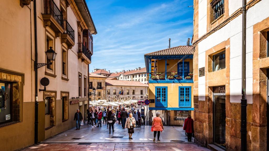 El centro histórico de Oviedo, en Asturias.
