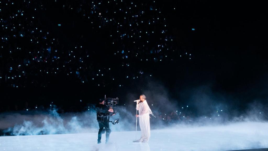 Slimane en la segunda semifinal de Eurovisión 2024.