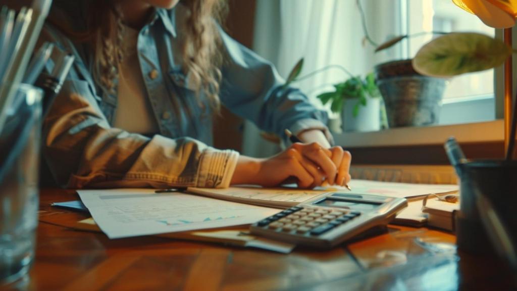 Una persona comprobando su declaración de la Renta.