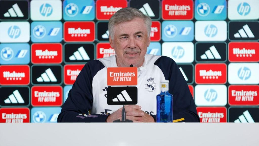 Carlo Ancelotti, en rueda de prensa.