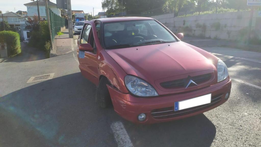 Coche interceptado por la Policía Nacional y Guardia Civil