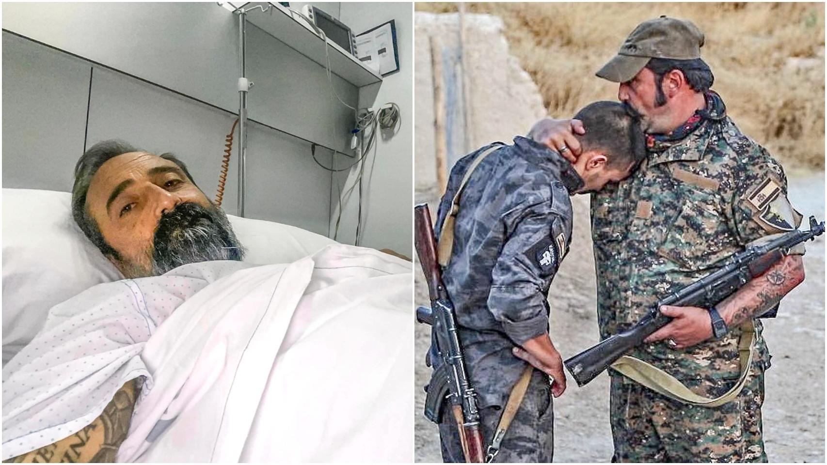A la izquierda Jacobo en el hospital. A la derecha, durante su servicio militar.