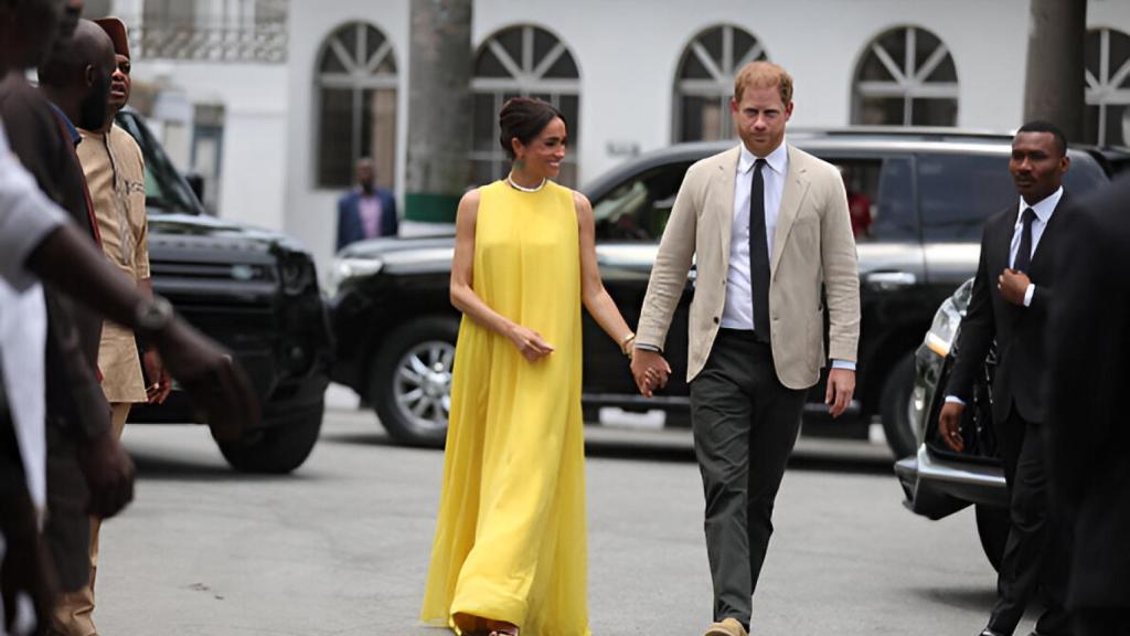Meghan Markle y el príncipe Harry, en Lagos.