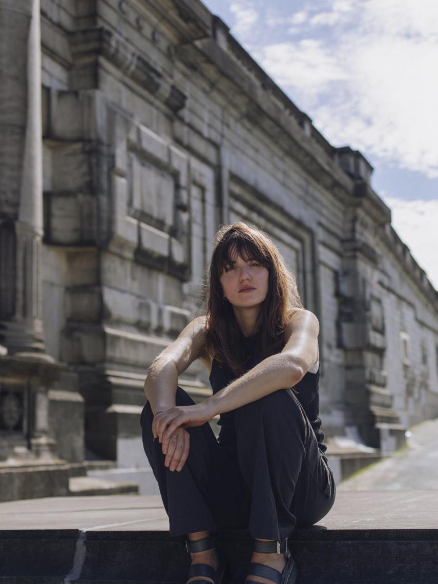 La realizadora belga en la presentación de la película.