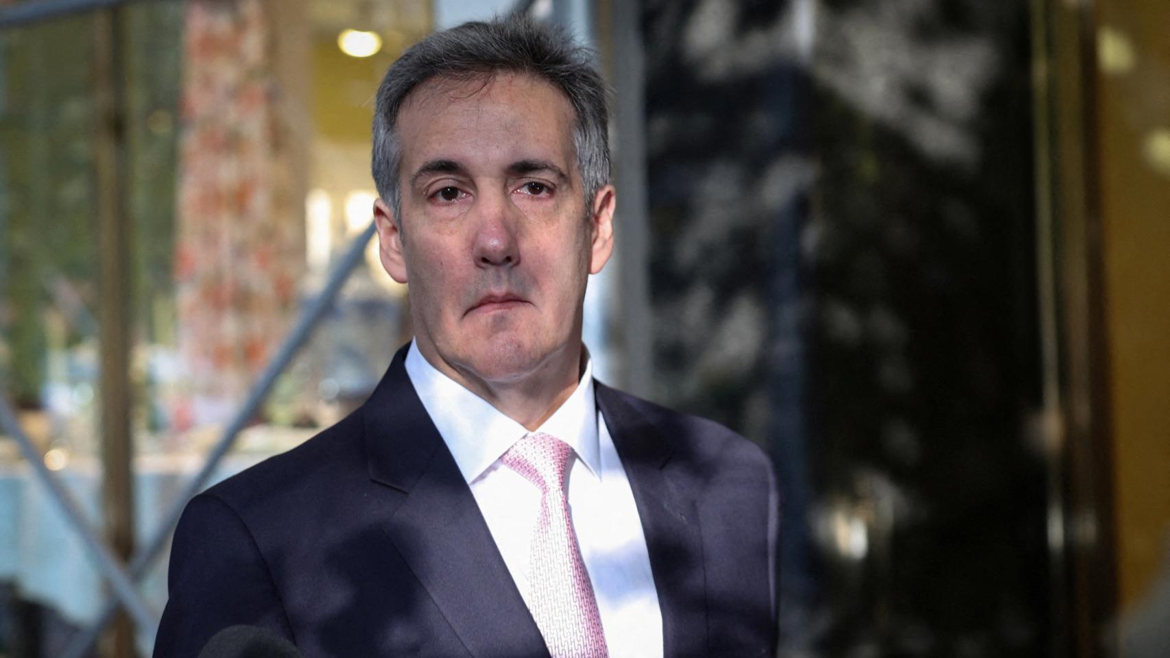 Michael Cohen a su llegada al juzgado de Manhattan donde se juzga a Donald Trump.