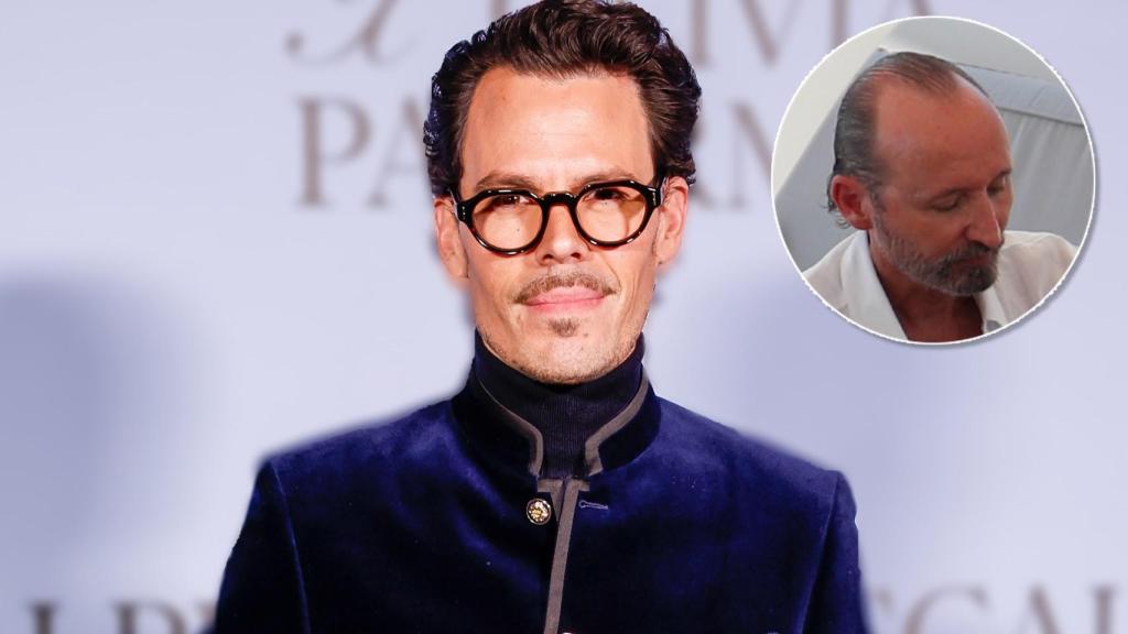 Juan Avellaneda en un fotomontaje con Sergio.