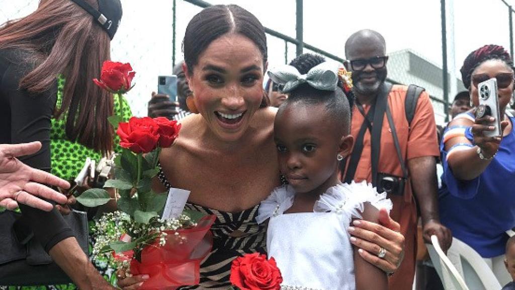 La duquesa de Sussex, en una de sus visitas en Nigeria.