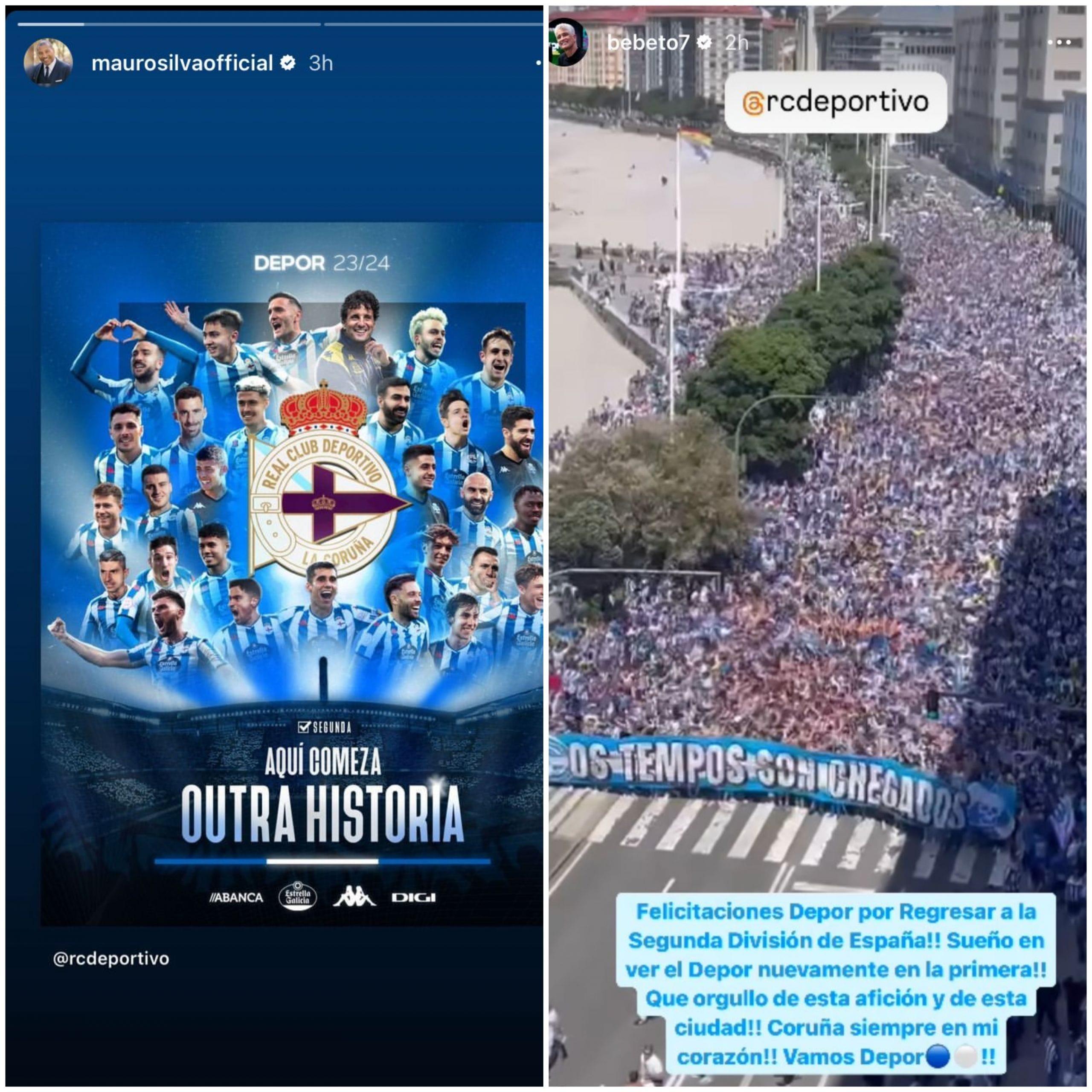 Reacciones de Bebeto y Mauro y Silva ante el ascenso