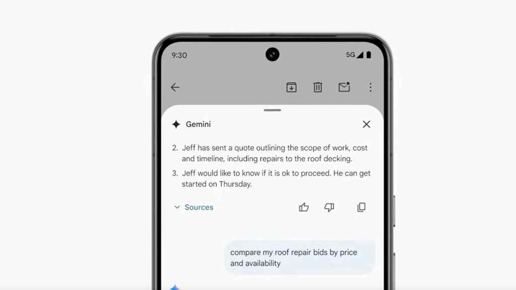 Gemini para Gmail permite resumir cadenas de correos