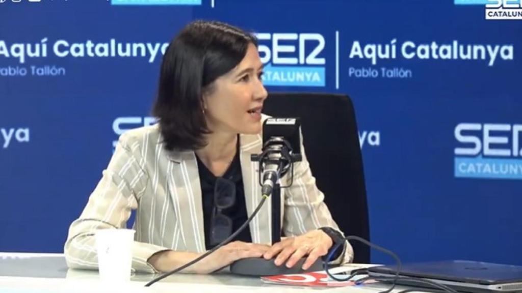 La portavoz del PSC, Núria Parlon, este martes en una entrevista en Ser Catalunya.