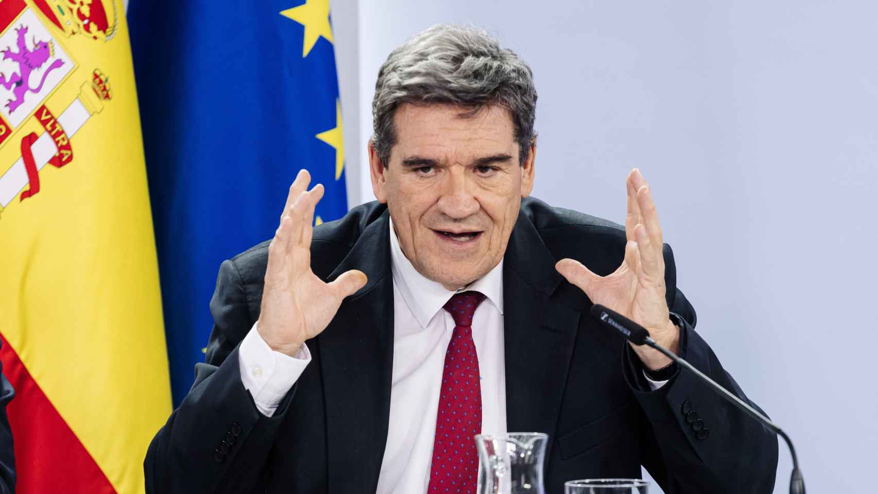 José Luis Escrivá, ministro para la Transformación Digital y de Función Pública, en la rueda de prensa posterior al Consejo de Ministros del 14 de mayo.