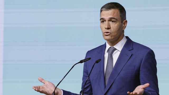 El presidente del Gobierno, Pedro Sánchez, interviene en la inauguración de la cuarta edición del foro ‘Fondos Europeos: Innovación para un crecimiento sostenible’, organizada por elDiario.es, este jueves en Madrid.