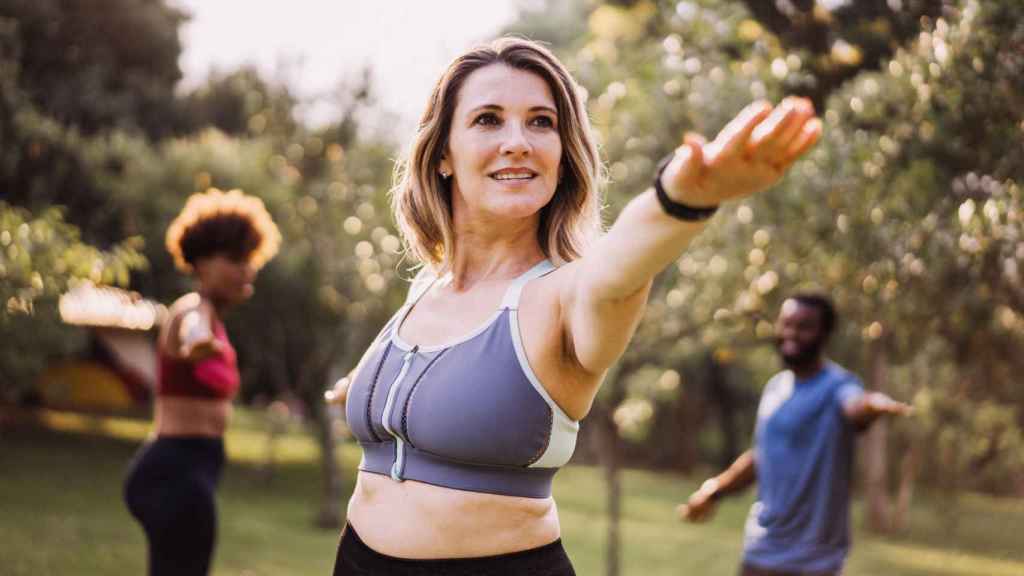 Mujer haciendo ejercicio.