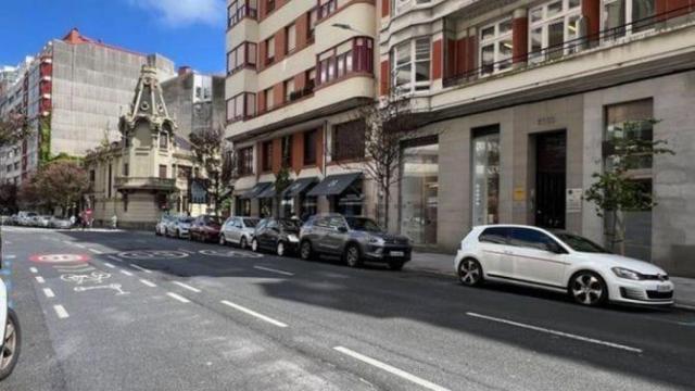 Vista parcial de la calle Juan Flórez de A Coruña.
