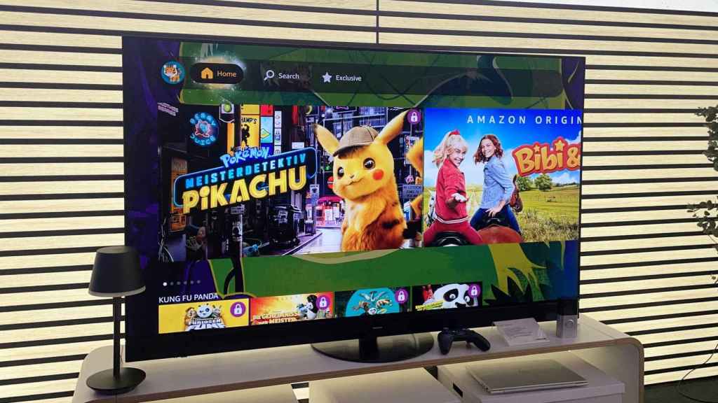 La interfaz del perfil de niños del Fire TV en el Panasonic Z95A.