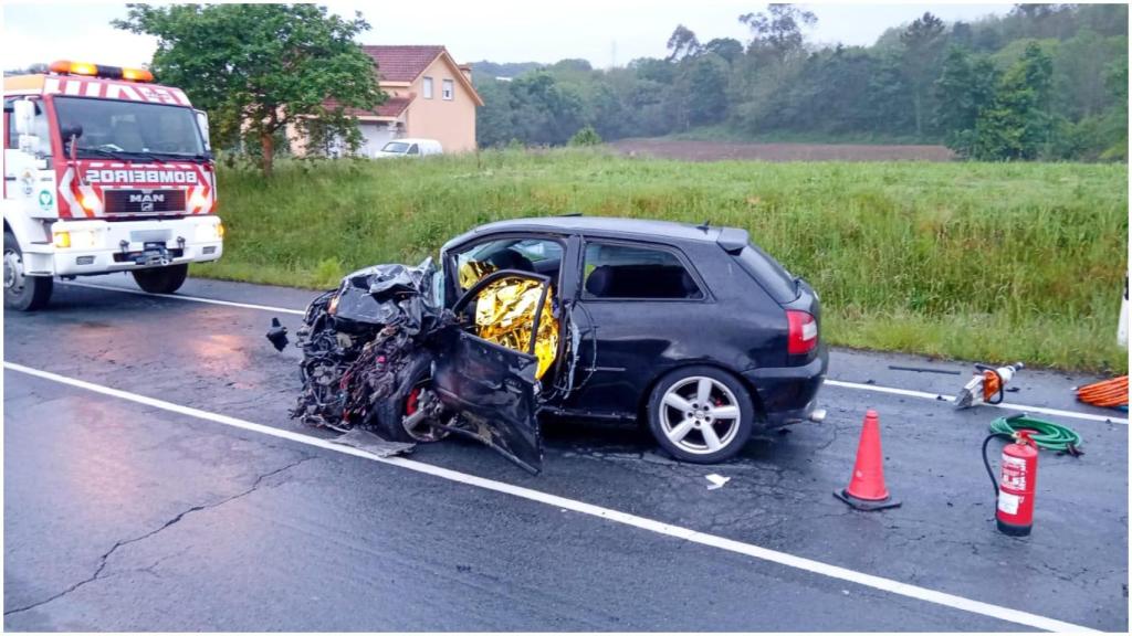 Imagen del coche accidentado
