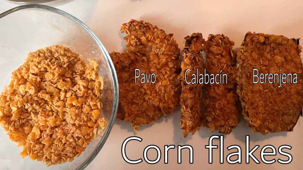 Rebozados con corn flakes en freidora de aire