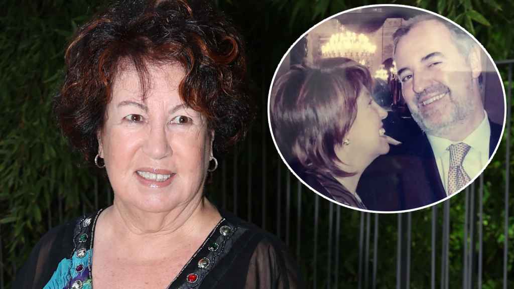 Rosa Villacastín junto a su marido, el empresario Miguel Larrea Zabálegui, en un fotomontaje de EL ESPAÑOL.