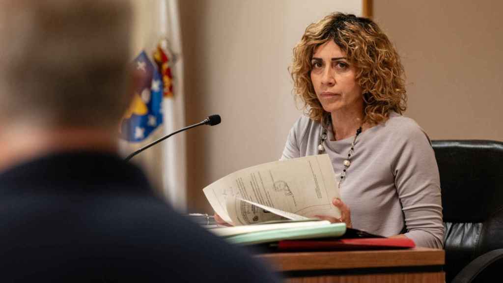 Alicia Borrachero interpretando a Elena Garrido (Belén Hospido en la vida real)