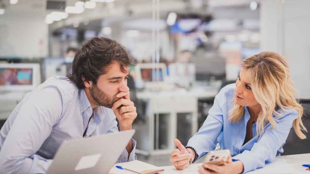 Un momento de la entrevista.