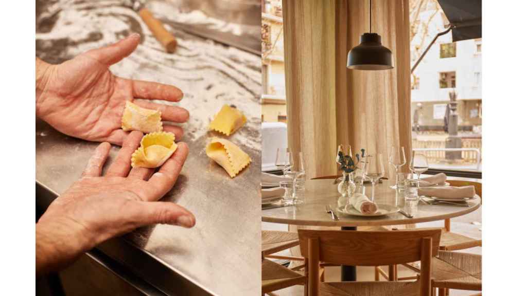 La elaboración de pasta y la sala de Lombo.