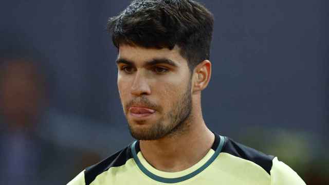 Carlos Alcaraz, durante su participación en el Masters 1000 de Madrid.