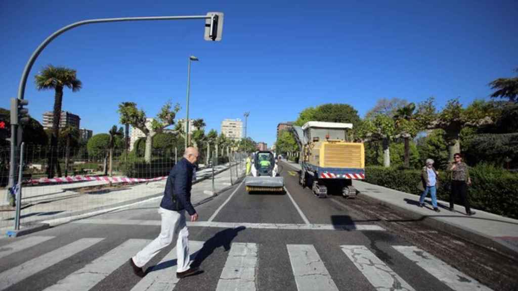 El puente de Poniente en Valladolid