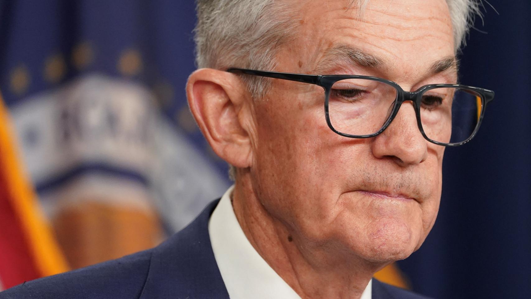 El presidente de la Fed, Jerome Powell, durante una rueda de prensa posterior a una reunión de la institución.