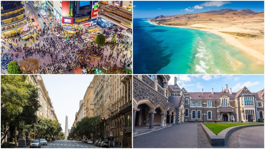 Lugares con los que A Coruña podría estar conectada a través de un ‘portal’