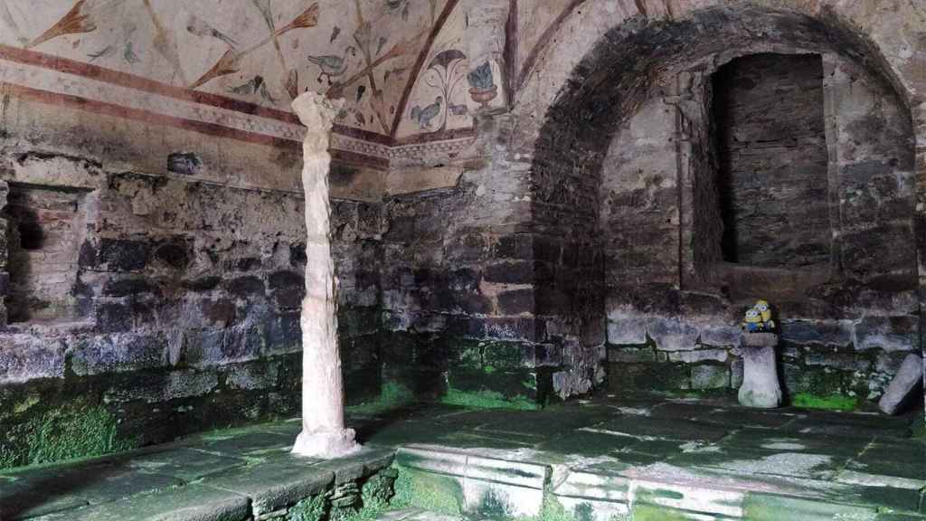 Conjunto del templo romano de Santa Eulalia de Bóveda, en Lugo.