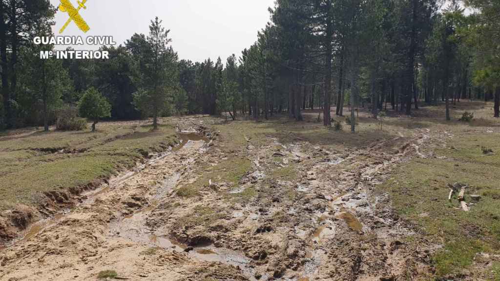Imagen facilitada por la Guardia Civil con algunos de los destrozos provocados