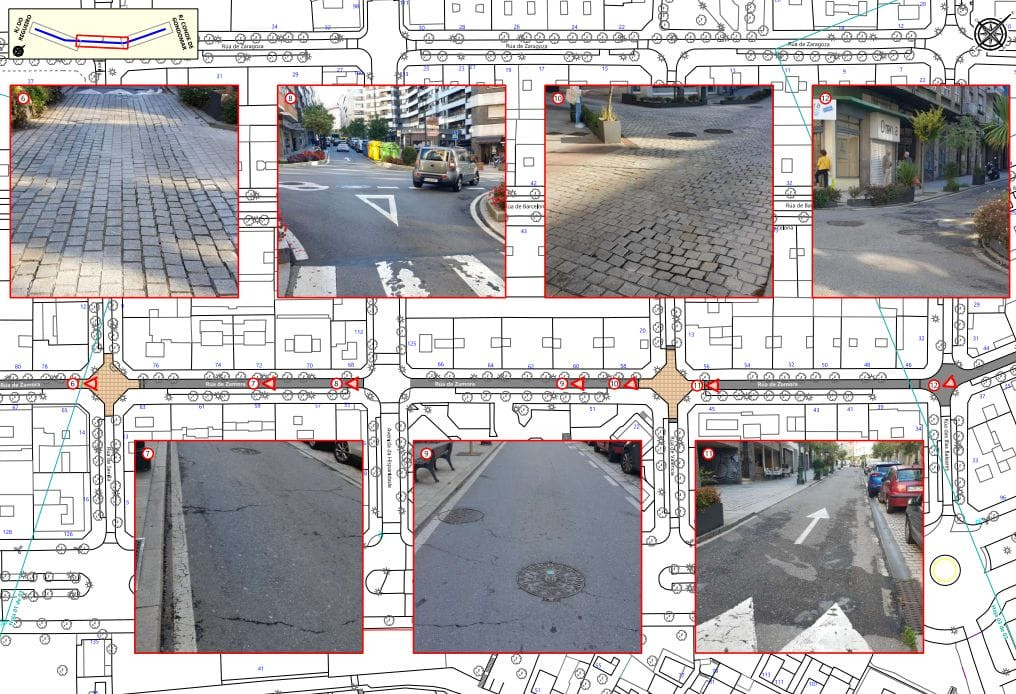 Desperfectos en el pavimento de la calle Zamora. Imagen: Concello de Vigo