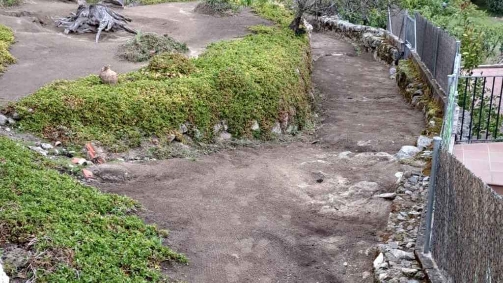 Camino al molino ya limpio