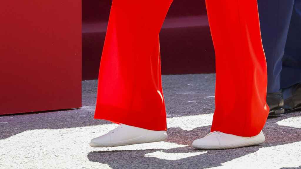 Detalle de los zapatos de la Reina.