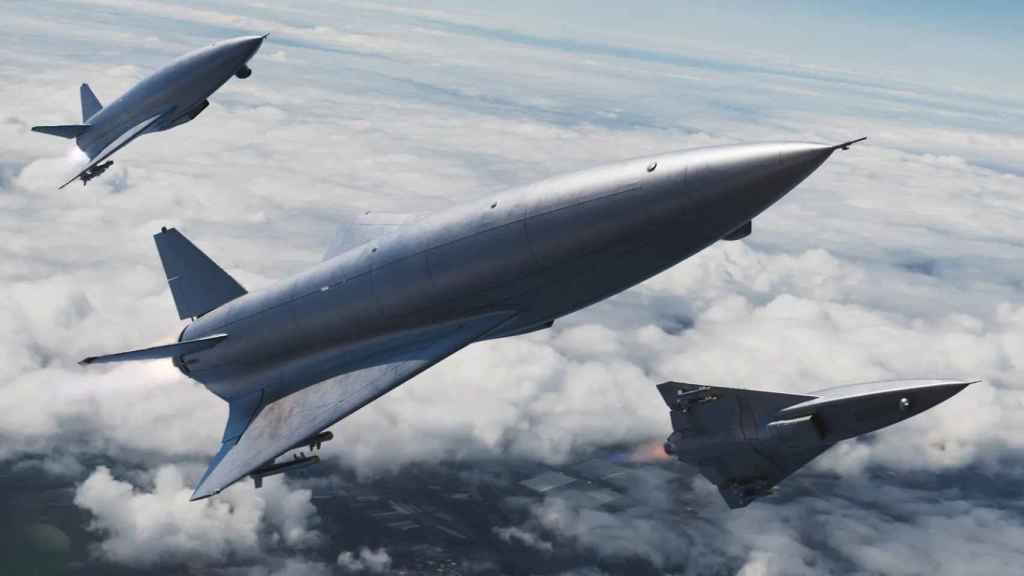 Drones volando en formación