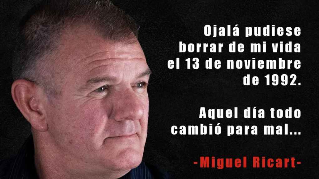 Imagen promocional de la biografía autorizada de Miguel Ricart. EE