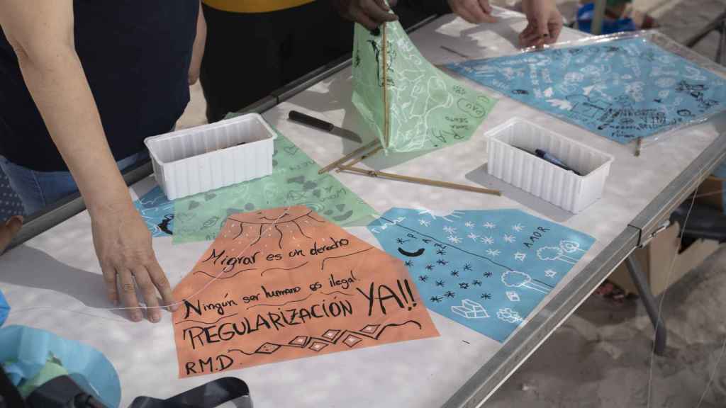 Algunas cometas creadas durante las jornadas.