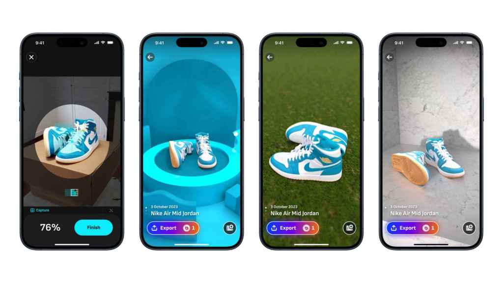 Capturas de pantalla de la app.