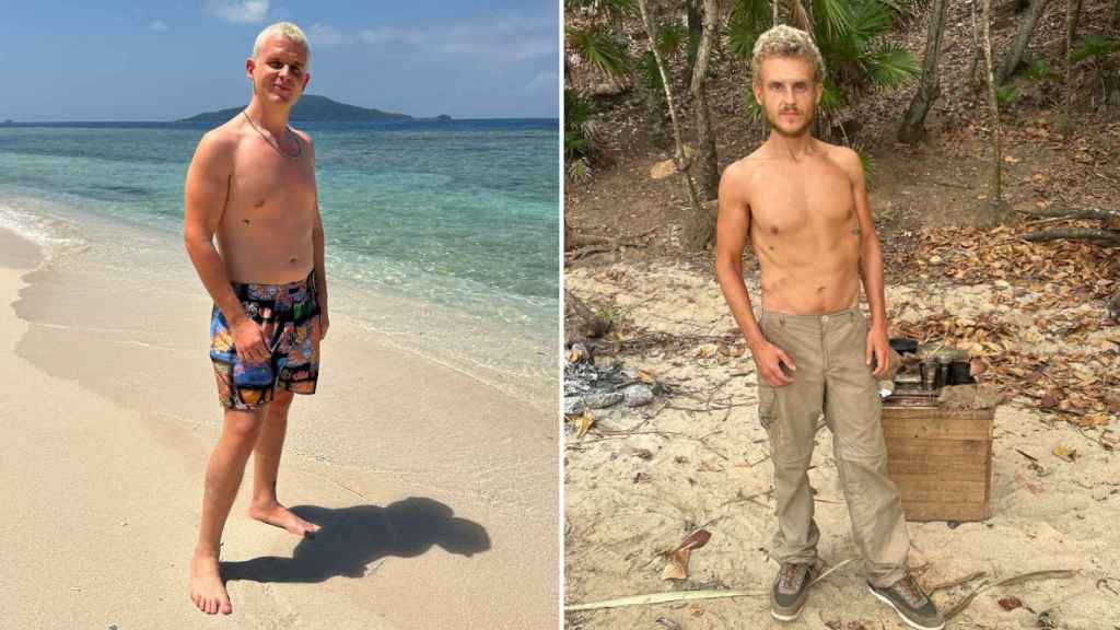 El antes y después de Arkano, concursante de 'Supervivientes 2024'. (Telecinco)