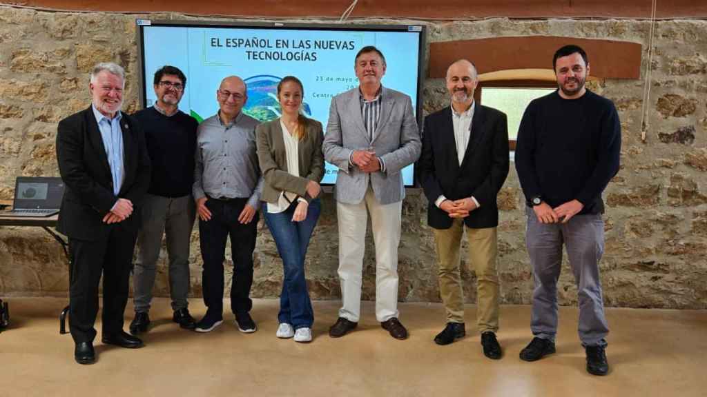 Foto de los ponentes de la jornada en Vallejo de Orbó