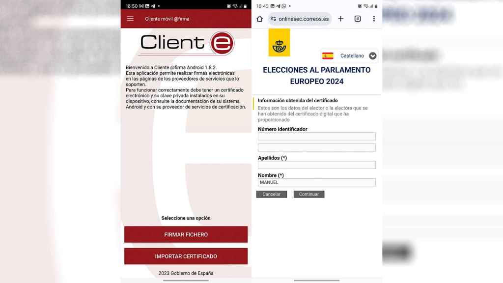 La app para firma electrónica y el acceso a la web