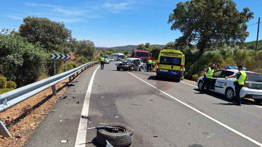 Una imagen del lugar del accidente compartida en las redes sociales por SCIS Ciudad Real.